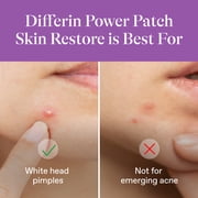 Differin Power Patches for White Head Pimples, Hydrocolloid Acne Patches, Zinc Hyaluronate and Niacinamide, 23 ct