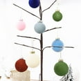 thumbnail image 4 of 12PCS Velvet Christmas Ornaments 2025 - 2.4" Flocked Xmas Tree Balls, Shatterproof DIY Holiday Decor for Tree & Wreath, 4 of 7