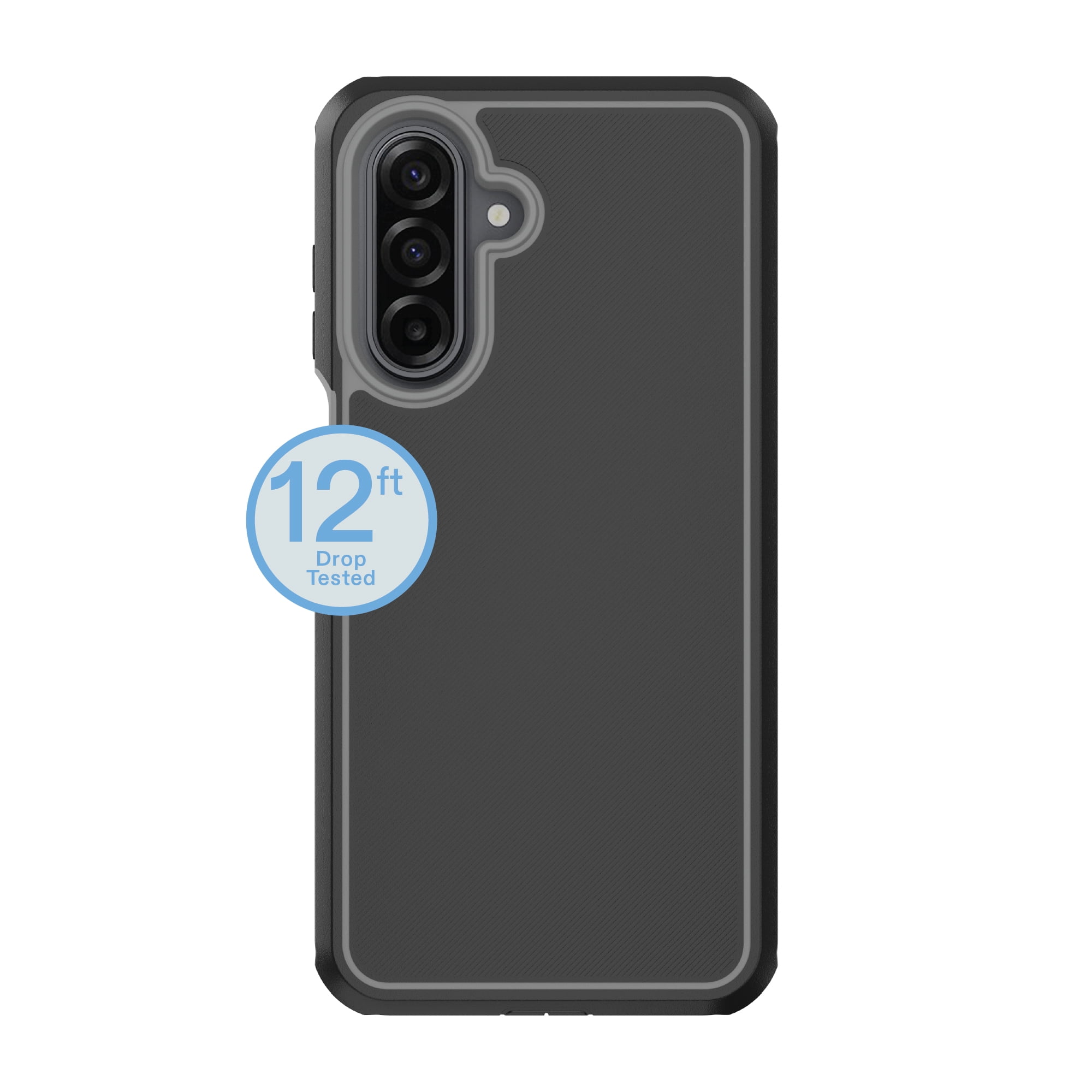 onn Slim Rugged Phone Case for Samsung Galaxy A17 5G - Black/Gray