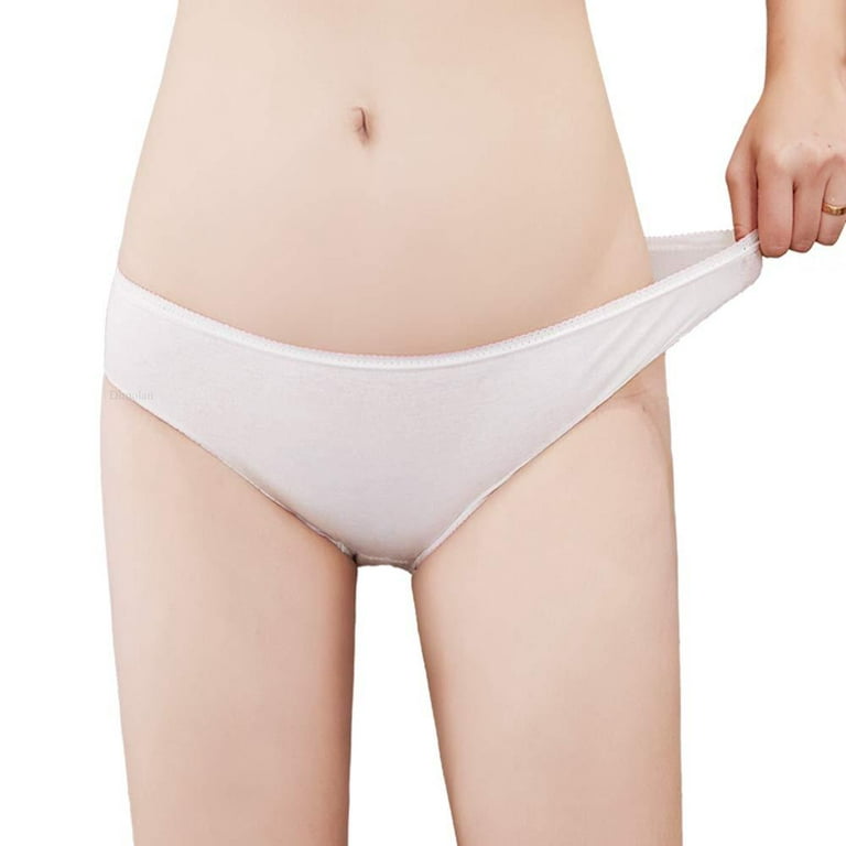 Women's Disposable Underwear Pure Cotton Soft for Travel Hospital Outdoor  Camping Business Trips Menstruation Puerperium Pregnancy Stays Medium