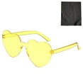 thumbnail image 1 of Lunettes à Moins de 5 $ Lunettes Multicolores en Forme de Cœur Sans Monture Lunettes de Soleil Transparentes Couleur Bonbon Lunettes Sans Monture, 1 of 2