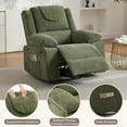 thumbnail image 4 of Ataucjin Oversized Recliner Glider Recliner Chair,360° Swivel Rock Recliner Chairs Single Sofa with Vibration Massage and Heating for Living Room/Bedroom, 4 of 8