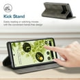 thumbnail image 5 of ELEHOLD for Google Pixel 6 2021 Wallet Case, Slim Luxury PU Leather Flip Cover RFID Blocking Card Slots Magnetic Closure Anti-Scratch Shockproof Case for Google Pixel 6 6.4 inch,Coffee, 5 of 10