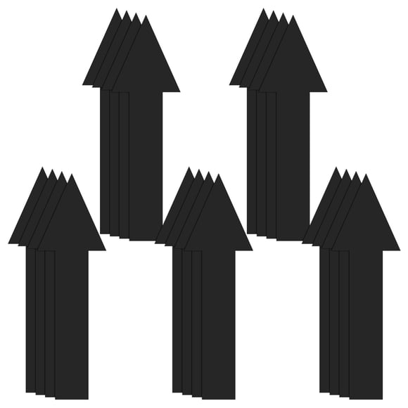 Uxcell Paquete de 20 Etiquetas de Flecha, Señal de Flecha Autoadhesiva de 8 Pulgadas para Marcado de Suelo, Camino, Pared y Oficina, Etiquetas de Flecha Impermeables [Negro]