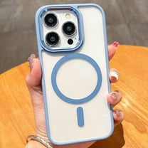 Dteck Magnetic for iPhone 15 Plus Case, Compatible with MagSafe, Shockproof Military-Grade Protection Slim Non-Slip Clear Phone Case for iPhone 15 Plus,Blue