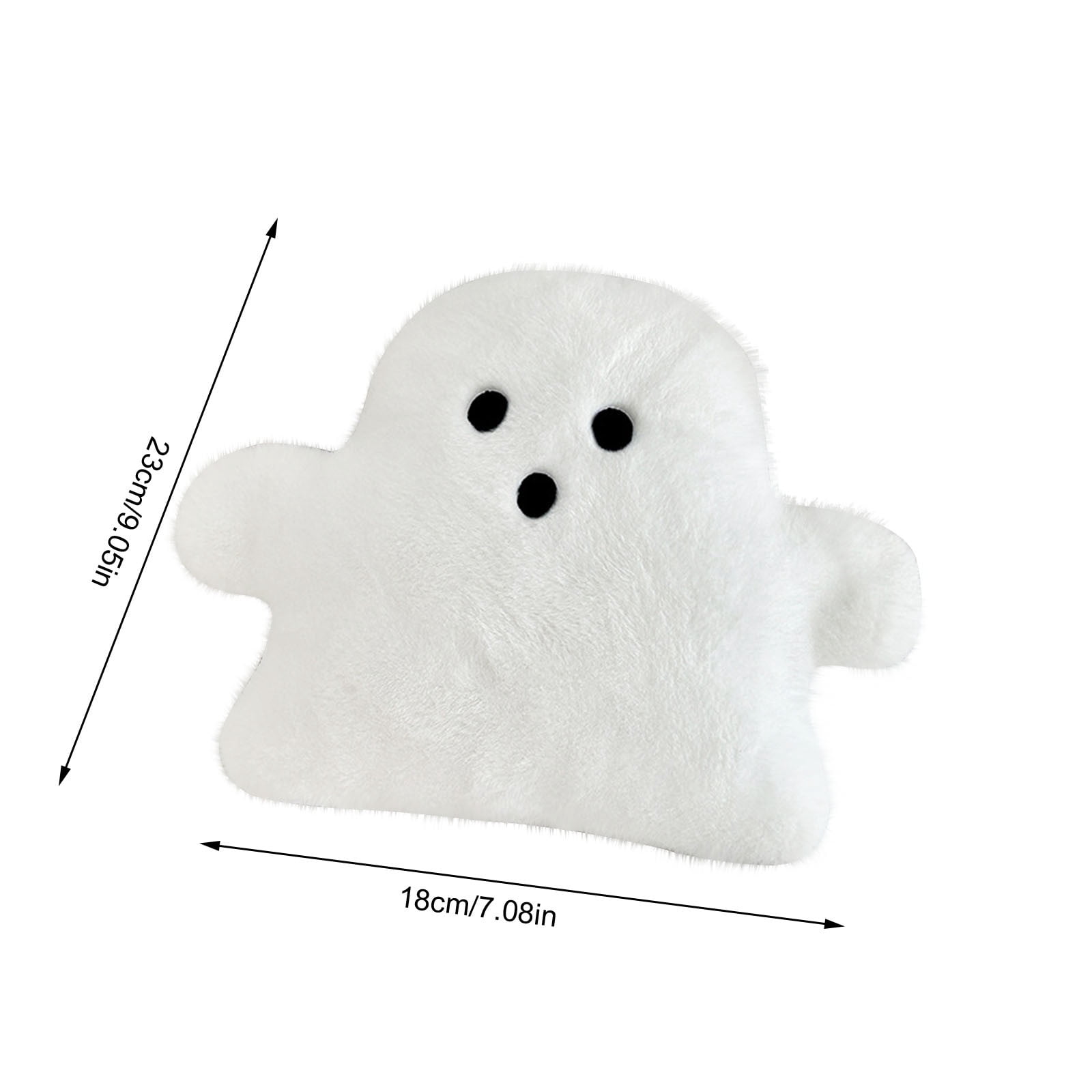 Muecwrye Ghost Pillow, Cute Halloween Pillows, Soft Ghost Throw Pillow Decorative, Spooky Pillows for Halloween Party Outdoor Home Cushion Decorations, 7 X 9 Inch
