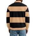 thumbnail image 5 of Men's Casual Long Sleeve Color Block Button Down Collar Loose Fit Top for Spring Fall Urban Style,Complexion,L, 5 of 5