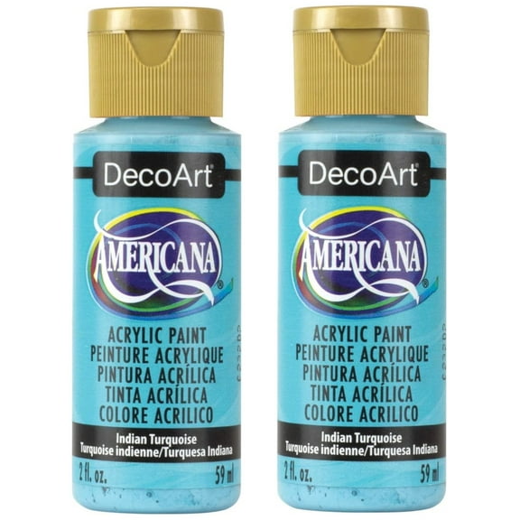 2-pack - DecoArt Americana Acrylic Paint, 2 oz, Indian Turquoise DA-087 00016455187302