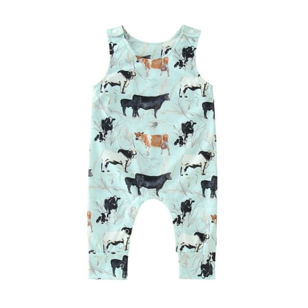 

Qufokar New Baby Boy Gift Baby Snap Romper Toddler Boys Overalls Jumpsuit Cow Print Outwear for Babys Clothes Suspender Trousers