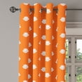 thumbnail image 2 of Ambesonne Orange and White Grommet Curtain, Japanese Lotus, 50" x 96", Orange and White, 2 of 6