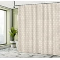 thumbnail image 4 of Ambesonne Floral Shower Curtain, Swirls Flowers and Strokes, 69"Wx84"L, Dark Eggshell Eggshell, 4 of 4