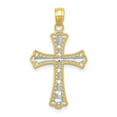 thumbnail image 1 of 10k Yellow Gold Cross Necklace Charm Pendant Religious, 1 of 6