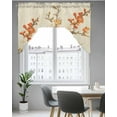 thumbnail image 5 of Vintage Botanical Swag Valance for Windows 56'' x 36'', Red Spring Floral Botanical Farmhouse Light Filtering Kitchen Curtains Valances for Bathroom/Living Room/Bedroom/Café, Rod Pocket Curtain Panel, 5 of 6