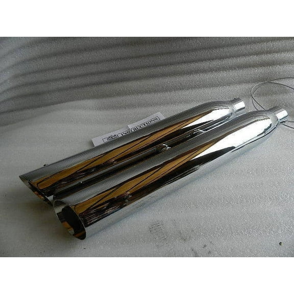 NOS NEW OEM HARLEY 2007 FLSTN SCREAMIN EAGLE SLASH CUT MUFFLERS 80500-07