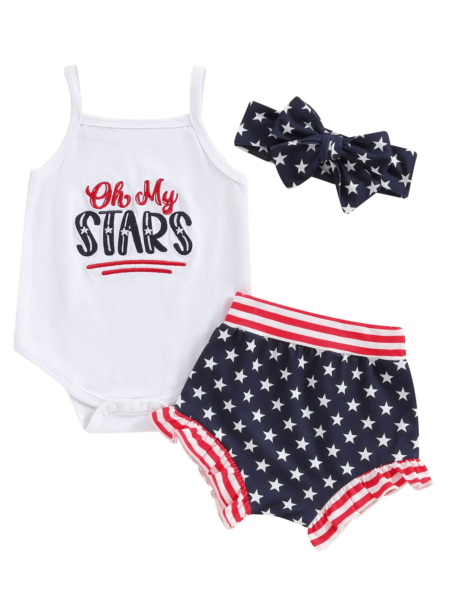 Baby Girl Half Birthday Outfit - Half Way To One Romper Shorts Set With Headband