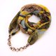 thumbnail image 3 of Women Printed Chiffon Ring Scarf Hijabs Multi-style Jewelry Necklace Flower Pendant Scarf Lady Apparel Accessories Wholesale, 3 of 4