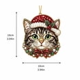 thumbnail image 2 of 10-Pack Cat Christmas Pearl Art Kit with 5D Diamond Painting Ornaments, Multicolor Feline Designs for Cat Lovers, Tree Decorations, 2 of 5