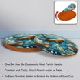 thumbnail image 4 of Platypus Microfiber Leather Round Coasters (6PCS) - 11x11 cm/4.3x4.3 in Square Drink Coasters Set for Table and Home Decor, 4 of 6