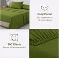 thumbnail image 3 of Bliss Casa 100% Cotton Full Size Sheets Set, 4 Pieces, Soft & Breathable Percale Weave Bedding, Deep Pocket 16", Hotel Standard Bed Sheet, Crisp Cool Feel, Durable, 3 of 4