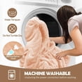 thumbnail image 4 of Wearable Heated Throw Blanket, Electric Heated Wrap Poncho Shawl & Hoodies with Pockets, 7 Heating Levels & 4 Hours Time Settings, Machine Washable with ETL Certification 40" x 70", Beige, 4 of 6