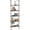 Rustic Brown 5-tier, variant on Ladder Shelf Open 5-Tier Bookshelf Wall-Mounted Black Wood Bookcase Storage Rack Open Industrial Modern Plant Stand Utility Organizer Bookcase Metal Frame Furniture Office Bedroom