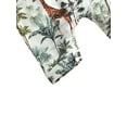 thumbnail image 2 of Qiylii Baby Animal Tree Print Romper Sleeveless Button Front Bodysuit, 2 of 5