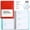 red, variant on Password Book with Individual Alphabetical Tabs, 4.3"x5.7" Small Password Notebook, Spiral Password Keeper, Internet Address and Password Organizer, Password Logbook for Home Office, Sky Blue