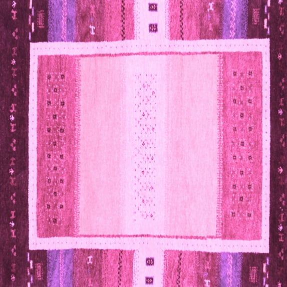 Ahgly Company Indoor Square Abstract Purple Contemporary Area Rugs, 8' Square