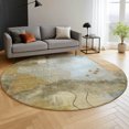 thumbnail image 6 of Addison Rugs Mayfield Premium Machine Washable Transitional Modern Brown Round Rug, 8' x 8', 6 of 6