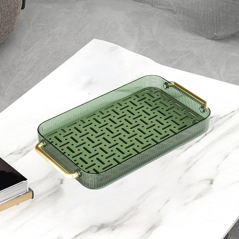Rectangular Drainage Serving Tray Drinks Serving Tray for Dining