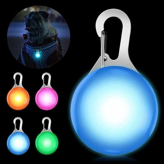 LED Dog Collar Light, 4pcs Dog Lights for Night Walking Camping Clip-on LED Dog Tag Light for Dog Collar