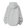 thumbnail image 3 of FRSASU Men's Hooded Rain Jacket, Water‑Resistant Zip Up Outdoor Windbreaker Jacket with Multiple Pockets Gray, 3 of 6