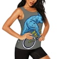 thumbnail image 2 of Sigee Fun Riding Dinosaur for Women's Workout Tank Top,Running Tank Tops,Sleeveless Gym ClothesMedium, 2 of 8