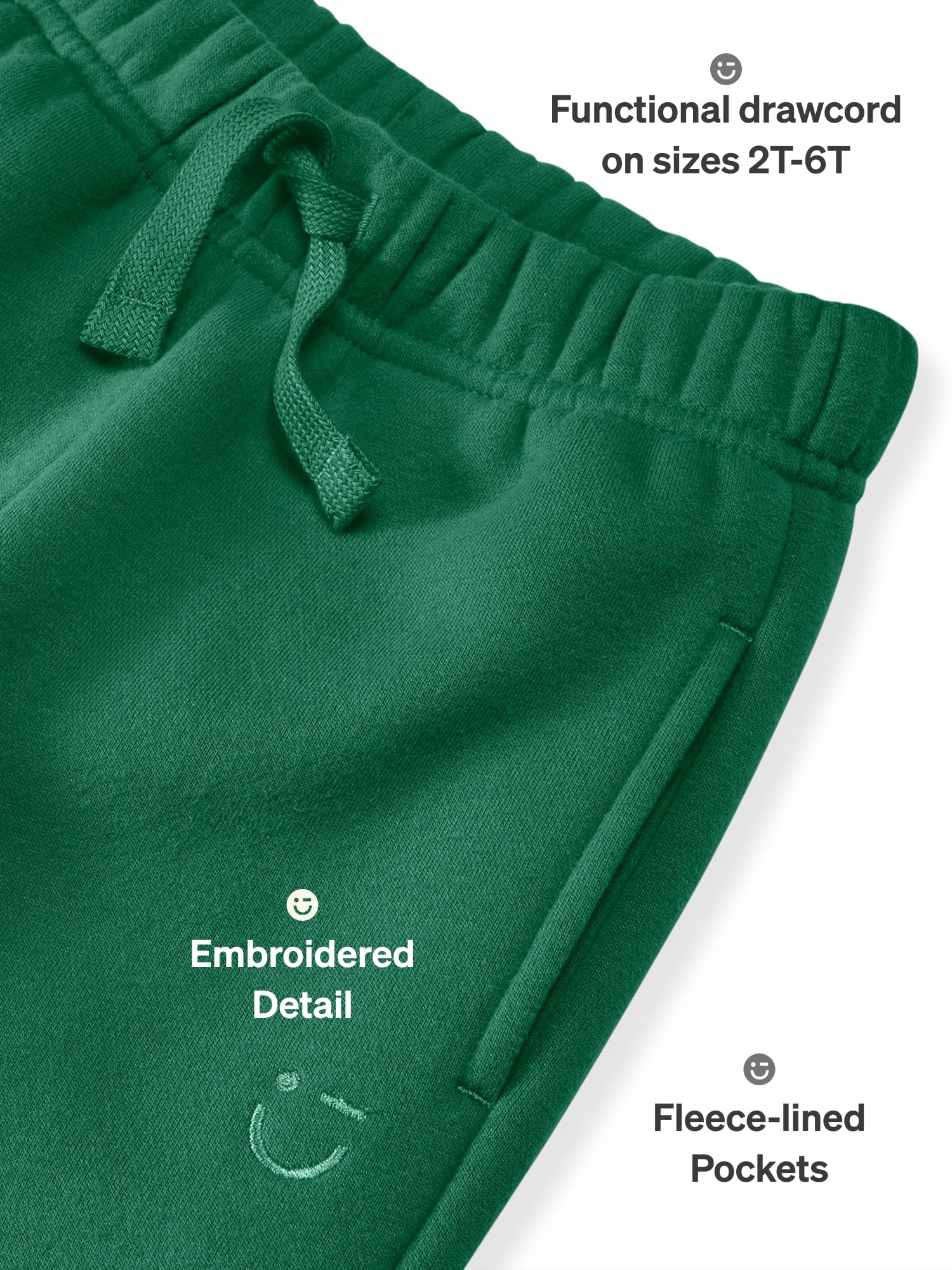 Color Mix by Garanimals Baby & Toddler Fleece Sweatpants, Sizes 0–6T