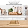 thumbnail image 3 of Kitchen Silverware Organizer Tray, Multi Compartments Retractable Design Wooden Cutlery Tray for Kitchen Utensil Storage, 3 of 8