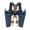 Navy Blue, variant on Milageto Suspender for Men Women Adjustable for Holidays Dance Costume Cosplay Red