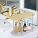 thumbnail image 3 of Estante de almacenamiento para baño de 2 niveles, organizador de maquillaje, estante de ducha, mostrador de escritorio Beige Claro, 3 of 5