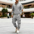 thumbnail image 7 of Gamivast Men's Quarter Zip Tracksuit Stand Collar Pullover and Cargo Pants Set Contrast Patch Outfit for Outdoor Work Hiking Camping Casual Daily Wear, 7 of 7