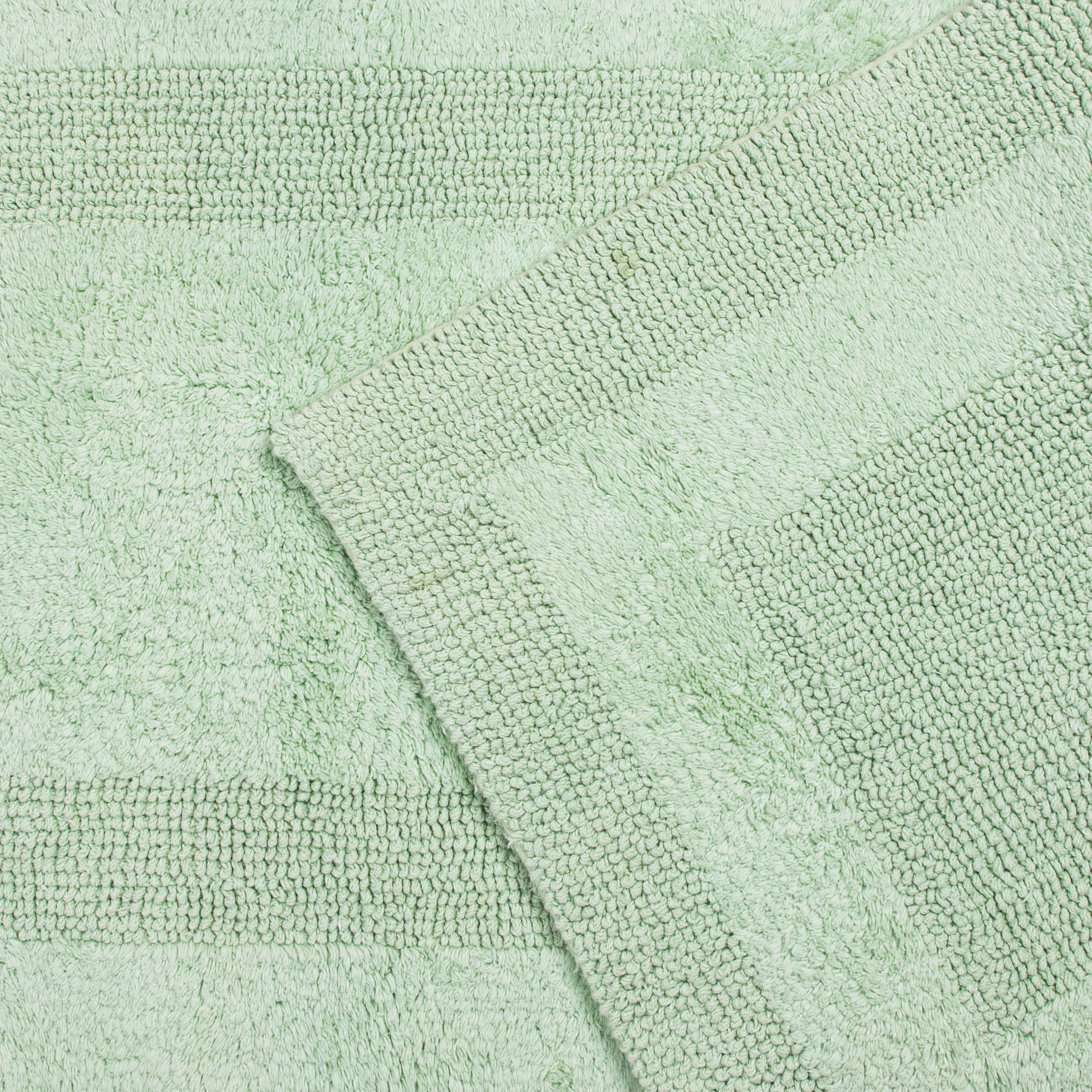 Arkwright Provence Long Bathroom Rug, 20x60 in., Premium Cotton, Light Green