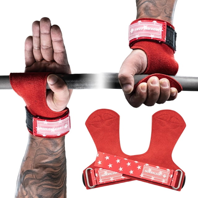 Muñequeras de piel para levantamiento de pesas Gym Straps MANUEKLEAR