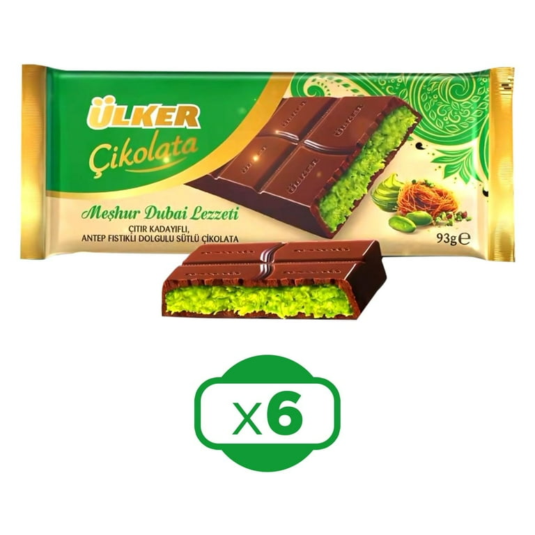 10個！Ülker Meshur Dubai Lezzeti ドバイチョコレート Ulker Famous Dubai Flavor Dubai Chocolate 93 gr - Walmart