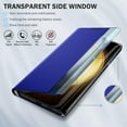 thumbnail image 2 of Phone Case for Samsung Galaxy S23 Plus Case, Smart Clear View Luxury Slim Mirror for S23 Plus Case with Kickstand, Leather Hard PC Flip Shockproof Protective Cover Samsung S23 5G Plus Case, 2 of 14