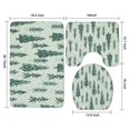 thumbnail image 3 of Light Green Christmas Tree and Snow Pattern Bathroom Rugs Sets 3 Piece,Toilet Cover Set,Absorbent Non Slip Bathroom Mats Sets with U-Shaped Contour Rug Toilet Rug Set, 3 of 5