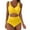 Yellow-07, variant on Lopeceal Women's High Waisted Bikini Twist Front Tie Back 2 Piece Swimsuits