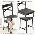 thumbnail image 5 of Dining Table Set for 2, Kitchen Bar Table and Chairs for 2, Expandable Counter Height Dinner Table with 2 Upholstered Chairs, Kitchen Bar Table Set with Storage for Apartment, 5 of 8