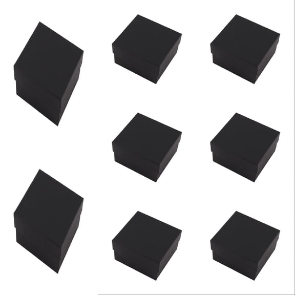 4-20pcs Watch Gift Box with Pillow Cardboard Wristwatch Display Case Organizer for Men Women Square Small Jewelry Bracelet Storage Holder 3.4x3.4x2.1 Inch Black