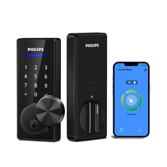 Philips Smart Lock Bluetooth Keypad Deadbolt - Easy Installation - Black