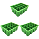 thumbnail image 1 of 12 Agujeros Bandeja Arranque Semillas Silicona Transpirable para Plantas Interior () Verde, 1 of 6