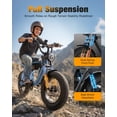 thumbnail image 4 of Actbest Blaze Plus Electric Bike for Adults, 16''x 4.0" Retro Fat Tire Ebike, Peak 750W 20-70 Miles 48V 15.6Ah Full Suspension, Fat Tire Electric Bicycle, 4 of 7