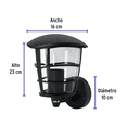 thumbnail image 2 of Arbotante Tipo Farol Soportado Sin Lámpara Estructura Lab.G Negro, 2 of 4